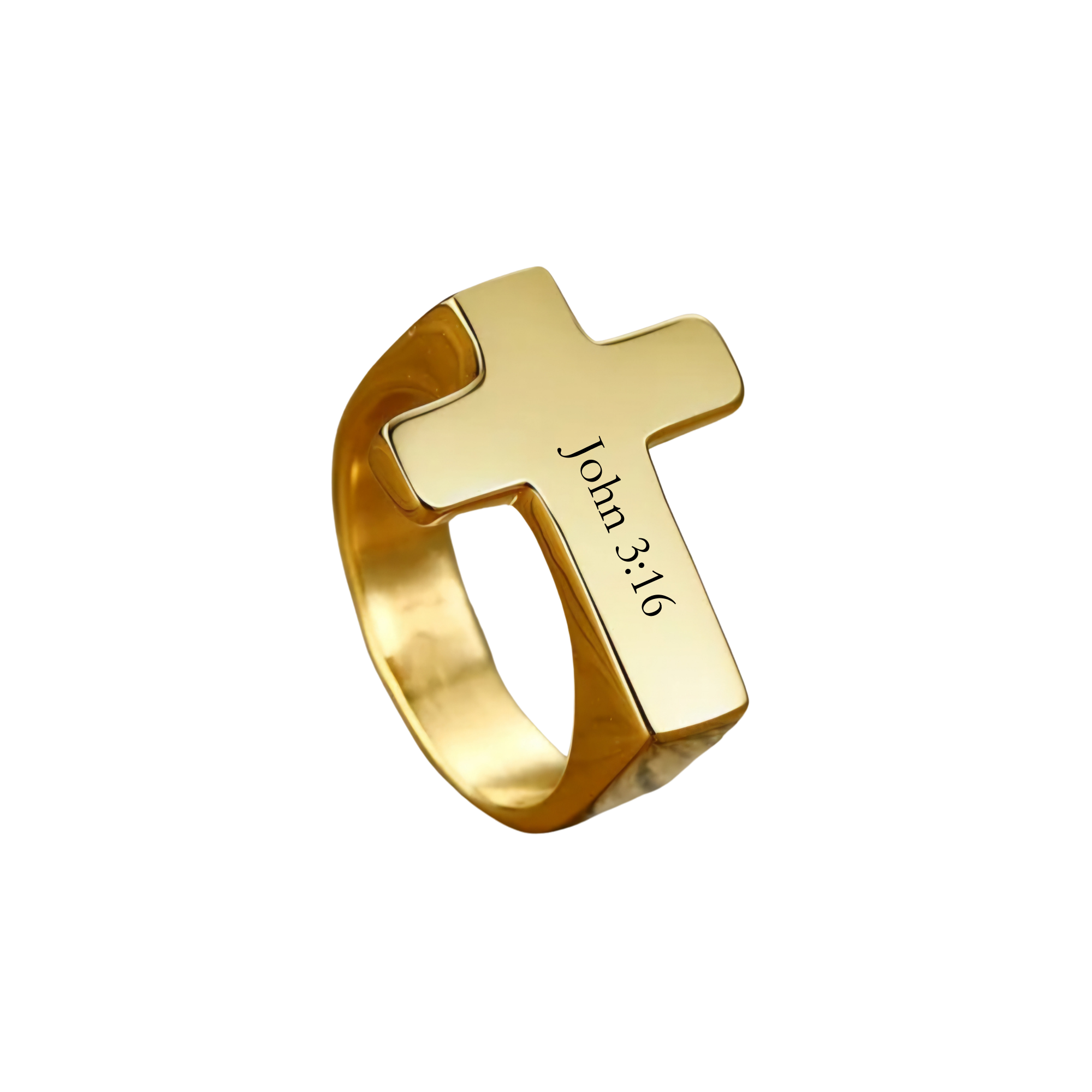 Custom Cross Ring – Engraved Christian Jewelry